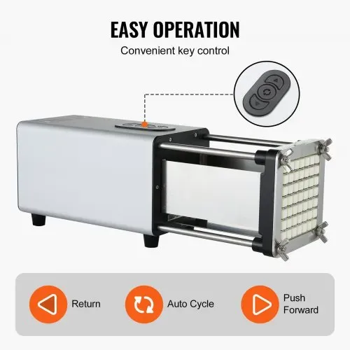 VEVOR Elektrischer Pommes Frites Schneider Kartoffelschneider mit 1/2-Zoll- und 3/8-Zoll-Klingen Edelstahl, Kartoffelschneider und Zerkleinerer mit Anti-Rutsch-Füßen, für Kartoffeln Gemüse Silber – Bild 4