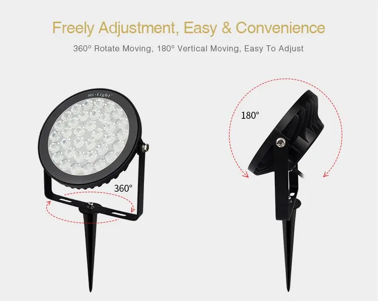 MiBoxer SYS-RC2 LED Subordinate Garten Lampe 15W RGB-WW (RGB-CCT) mit Funk und WLAN IP65 24V – Bild 5