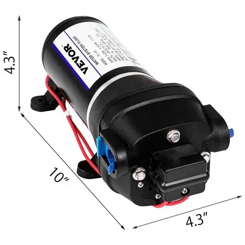 VEVOR Wasserpumpe Hochdruckmembran 12 V, Hochdruck Wasserpumpe 17 L / min, Selbstansaugende Membranpumpe 2m, 3-Kammer-Membran, Membranpumpe mit Wärmeschutz, für Kfz-Schifffahrt, Wohnmobile – Bild 7