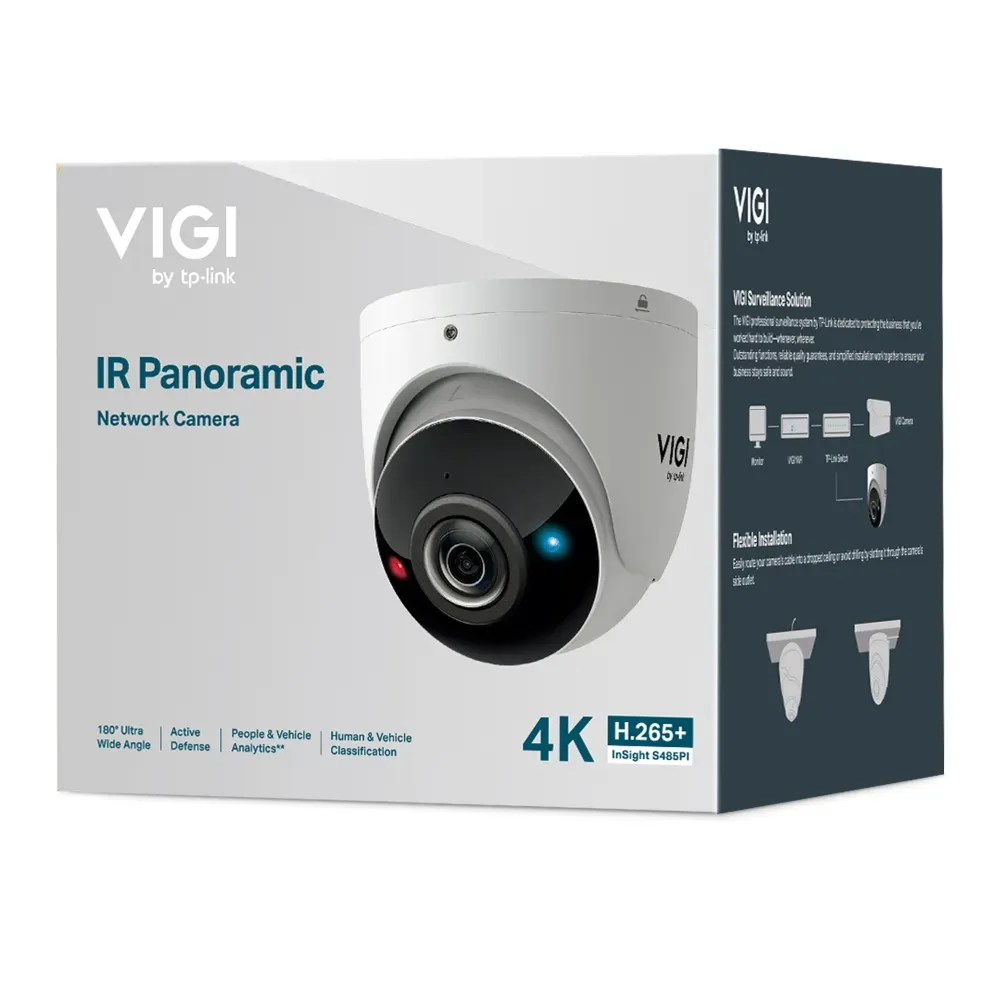 TP-Link - 8MP IR Panoramic Turret Network Camera- InSight S485PI (1,65mm) – Bild 4