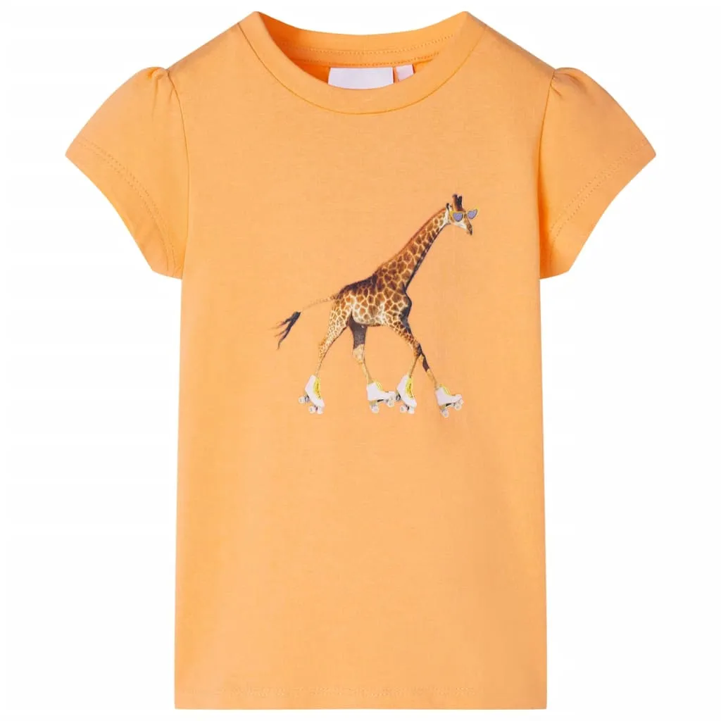 vidaXL Kinder-T-Shirt Hellorange 104 vidaXL Kinder-T-Shirt Hellorange 104