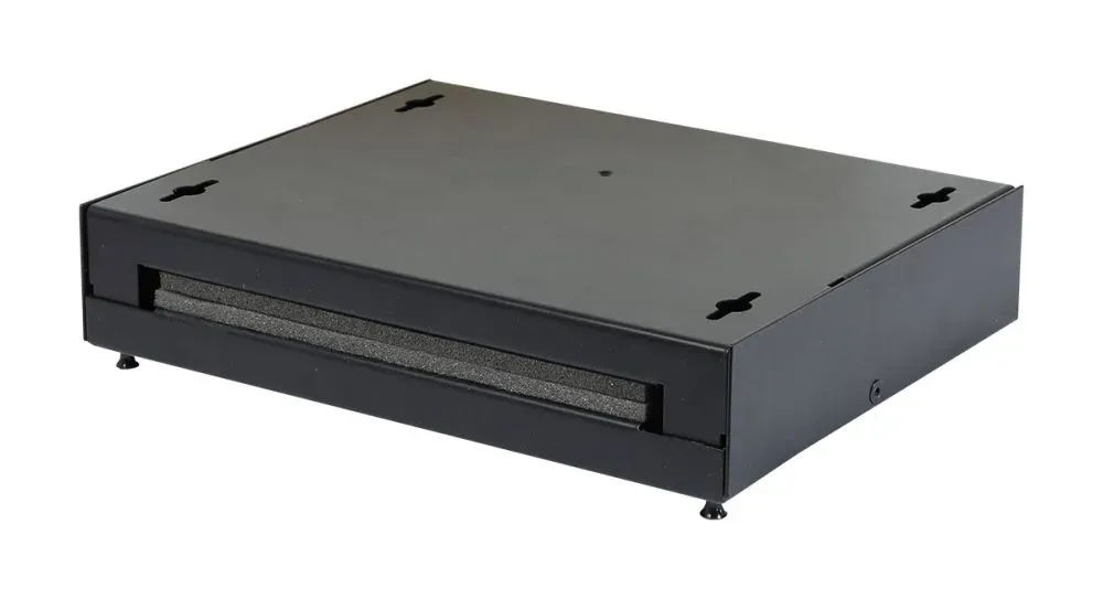 Keystone, Modulträger, Patchpanel für 12x TP-Modul, Aufputz, Metallklappbox(Consolidation Point Box), Schwarz, Synergy 21, – Bild 3