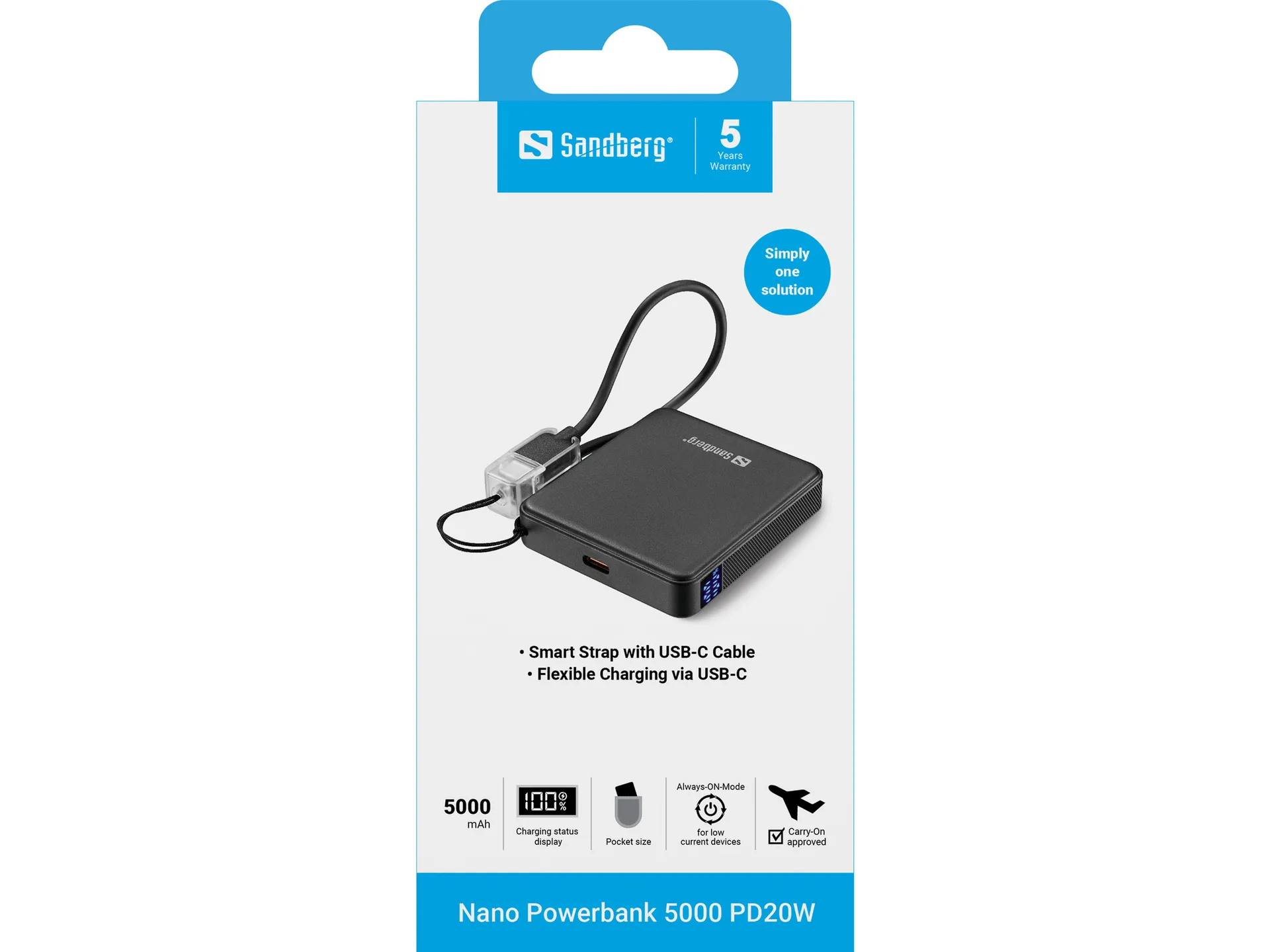 Sandberg 421-33 Powerbank Lithium-Ion (Li-Ion) 5000 mAh Schwarz – Bild 5
