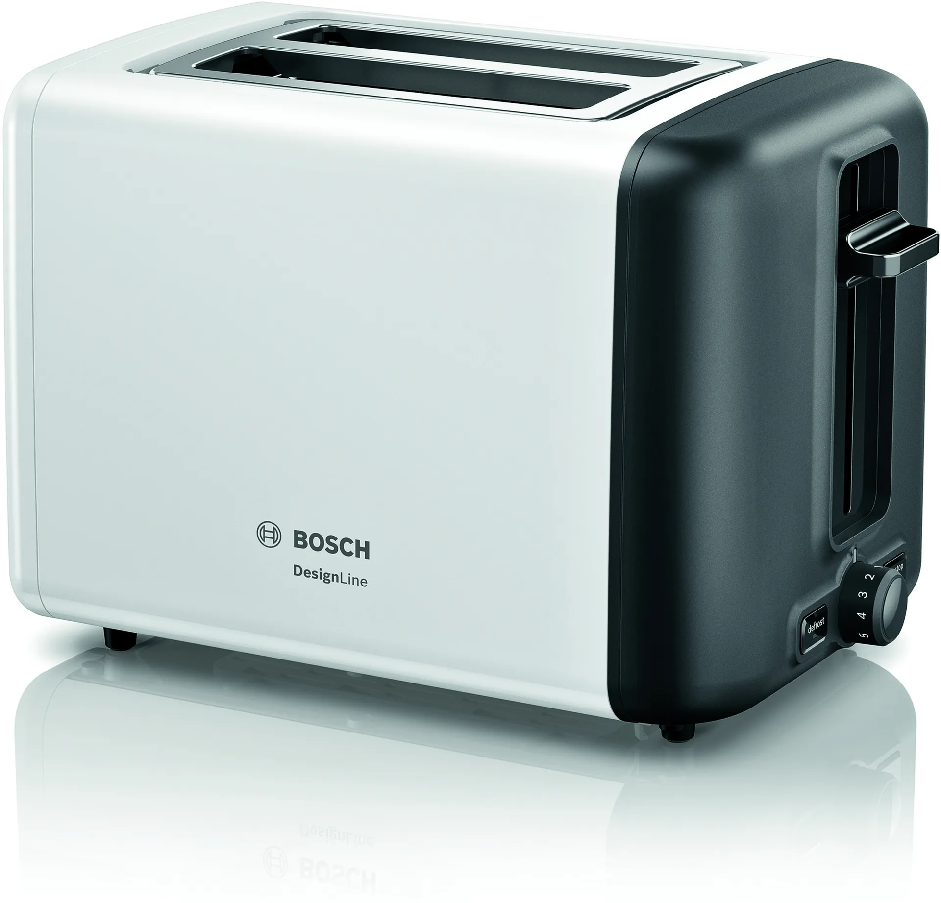 Bosch TAT3P421DE Toaster 2 Scheibe(n) 970 W Schwarz, Weiß Bosch TAT3P421DE Toaster 2 Scheibe(n) 970 W Schwarz, Weiß