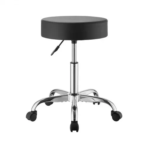 VEVOR Rollhocker 226,8 kg, Bürohocker mit PU-Rolle, Drehhocker Höhenverstellbar, Ergonomischer Sitz aus PU-Leder mit Dicker Polsterung, 360° Drehbar, für Salon, Klinik & Arztpraxis, 2er-Set – Bild 9