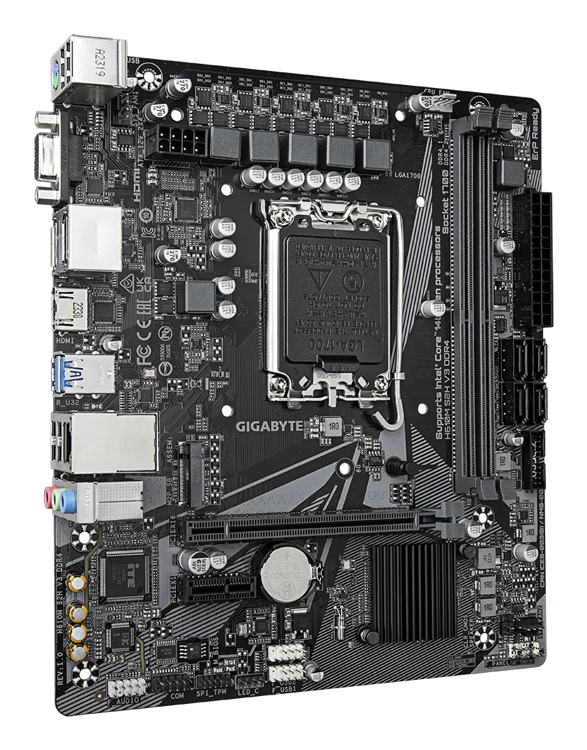 GIGABYTE H610M S2H V3 DDR4 Mainboard - Unterstützt Intel Core Prozessoren 14th CPUs, 4+1+1 Hybrid Digital VRM, up to 3200MHz DDR4, 1xPCIe 3.0 M.2, GbE LAN , USB 3.2 Gen 1 – Bild 3