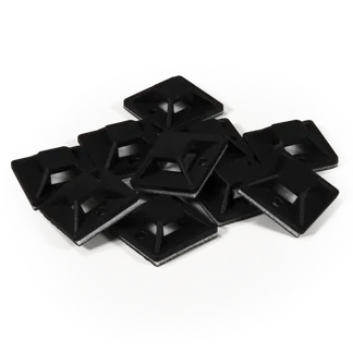 Kabelsockel McPower für Kabelbinder 20x20mm, schwarz, selbstklebend, 10er-Pack Kabelsockel McPower für Kabelbinder 20x20mm, schwarz, selbstklebend, 10er-Pack
