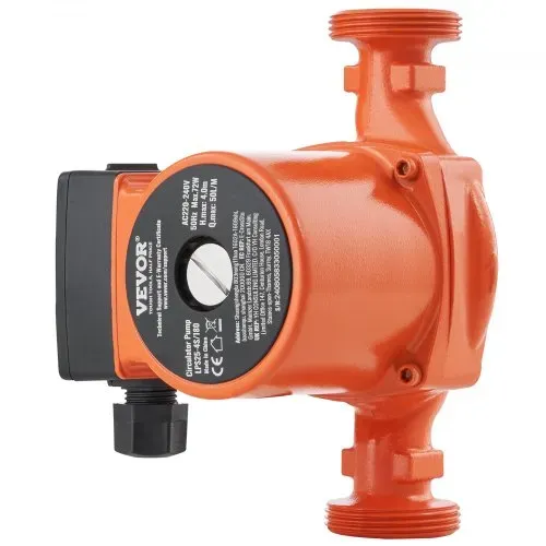 VEVOR Heizungspumpe Umwälzpumpe Pumpe Gusseisen 220 V 72 W, 50l/min Max. Durchflussrate, 4m Max. Förderhöhe, 1-1/2 Zoll Gewindeanschluss, Temperaturbereich Von 2 °C Bis 110 °C, Drei Einstellbare Durchflussraten, Geräuscharm – Bild 10
