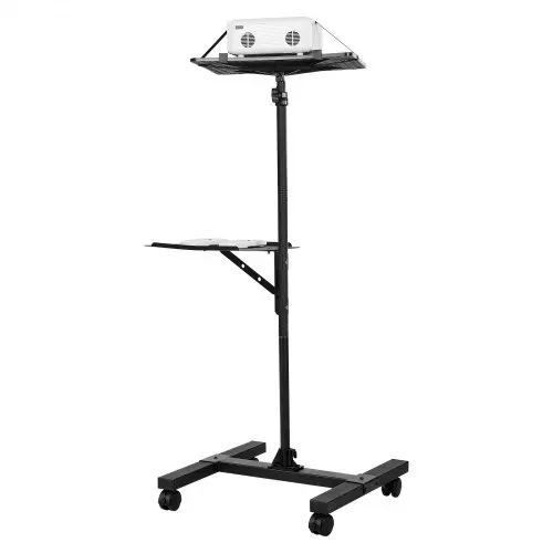 VEVOR Projektorständer Beamer Ständer höhenverstellbar 86-136 cm, Laptop-Bodenständer für Projektor, multifunktionale Halterung für Meetings, Projektionswagen Videoständer 50 x 45 x 136 cm – Bild 10