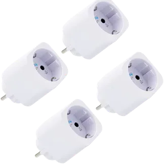 Shelly · Plug & Play „Plug M Gen3 White“ · 4er Set · Smarter Zwischenstecker · 13A · Messfunktion · WLAN · BT · weiß Shelly · Plug & Play „Plug M Gen3 White“ · 4er Set · Smarter Zwischenstecker · 13A · Messfunktion · WLAN · BT · weiß