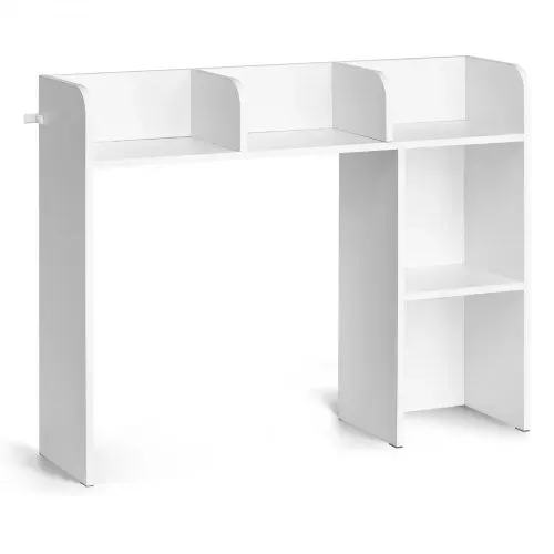 VEVOR Schreibtisch Bücherregal 2-stufiger Organizer (94,5 x 24,1 x 73,4 cm) Tischregale Schreibtisch Organizer Ausstellungsregal aus Spanplatten mit rutschfesten Füßen, für Büro Wohnheim, Weiß – Bild 10