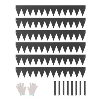 VEVOR Rasenkante, 6er-Pack, 1016×152,4×1,5 mm, Metall-Beeteinfassung, biegbare Garteneinfassung, Beetumrandung, einfach zu installieren, Trennwand für Blumenbeete, Hofwege, Schwarz VEVOR Rasenkante, 6er-Pack, 1016×152,4×1,5 mm, Metall-Beeteinfassung, biegbare Garteneinfassung, Beetumrandung, einfach zu installieren, Trennwand für Blumenbeete, Hofwege, Schwarz