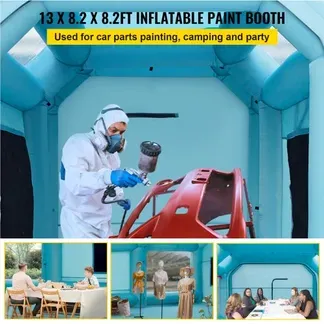 VEVOR Aufblasbare Lackierkabine Zelt 4×2,5×2,5m Sprühkabine Zelt aus 210D Oxford-Gewebe PVC Auto Lackierkabine mit Inflations-/Belüftungsgebläse Ideal für Lackierung und Reparatur von Autoteilen VEVOR Aufblasbare Lackierkabine Zelt 4×2,5×2,5m Sprühkabine Zelt aus 210D Oxford-Gewebe PVC Auto Lackierkabine mit Inflations-/Belüftungsgebläse Ideal für Lackierung und Reparatur von Autoteilen