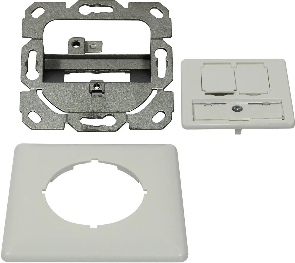 Keystone, Modulträger, UP Dosen für 2xTP-Modul, Reinweiss, designfähig UAE, Synergy 21, – Bild 2