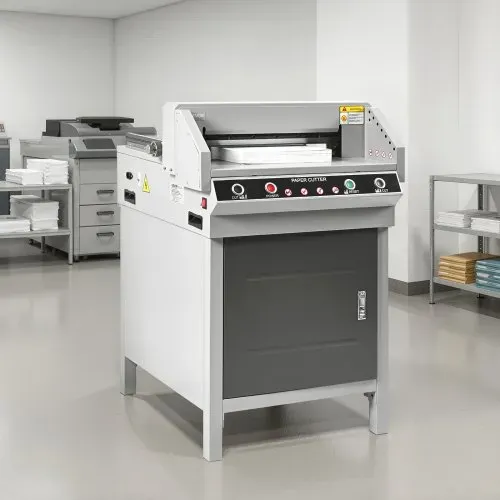 VEVOR elektrische Papierschneidemaschine Hochleistungs-Papierschneider, 45 cm Schnittbreite, 4 cm Schnittstärke, große elektrische Guillotine mit Infrarotfunktion & Ersatzklinge 500 W – Bild 7
