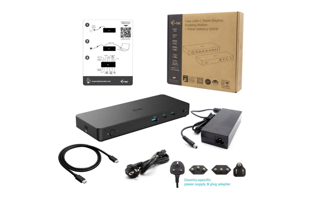 i-tec USB-C Triple Display Docking Station Gen 2 Pro + Power Delivery 100W – Bild 4