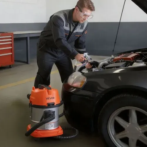 VEVOR Walnuss Strahlgerät, 13 L, 1200 W, Mobiles Sandstrahlgerät zur Entkohlung von Ansaugkrümmern & Ventilen, Sandstrahlmaschine – mit 2,5 kg Walnussschalen-Strahlmittel & 23 Adaptern – Bild 7