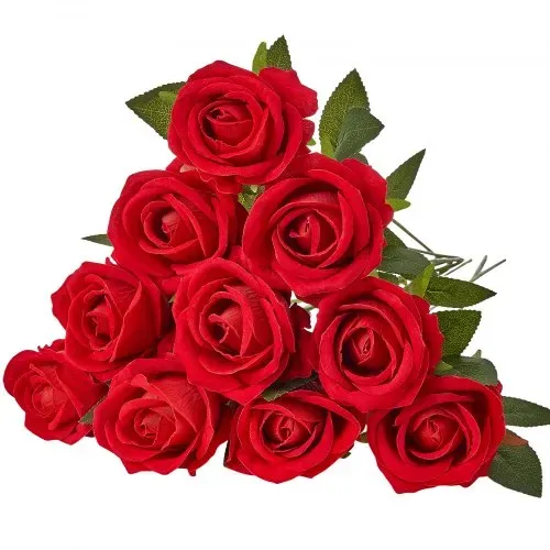 VEVOR Künstliche Blumen Rosen, 60 Stück Kunstblumen, Rote Gefälschte Rose mit Stielen, Schaumrosen für DIY Hochzeit Blumensträuße Braut Valentinstag Muttertag Zuhause Dekoration – Bild 10