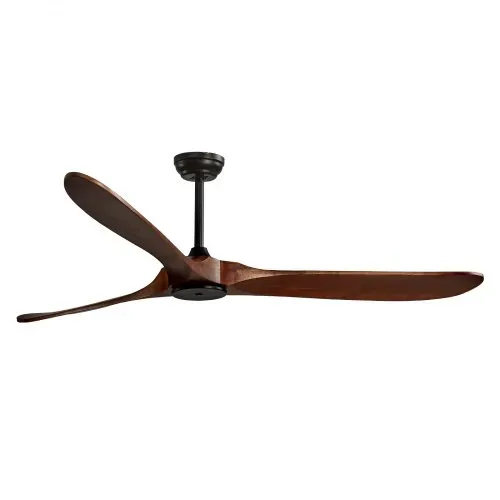 VEVOR 180 cm Deckenventilator ohne Licht, 6-Gang-Fernbedienung, 3 Holzflügel, umkehrbarer Gleichstrommotor, Außenventilator für Schlafzimmer, Wohnzimmer, Terrasse, Innen-/Außenbereich, Walnuss – Bild 8