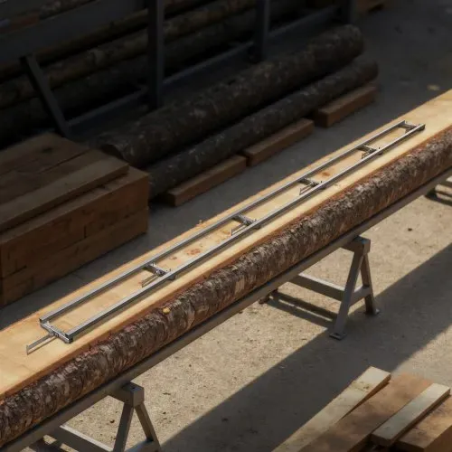 VEVOR Sägewerk-Schienenführungssystem, 4,5 m, 6 Querstangen-Kettensägenfräs-Kits, Alu-Sägefrässchienensystem für Kettensäge, 4 Keile, Schienenfräsführungs-Kit für Bauarbeiter & Holzarbeiter – Bild 7