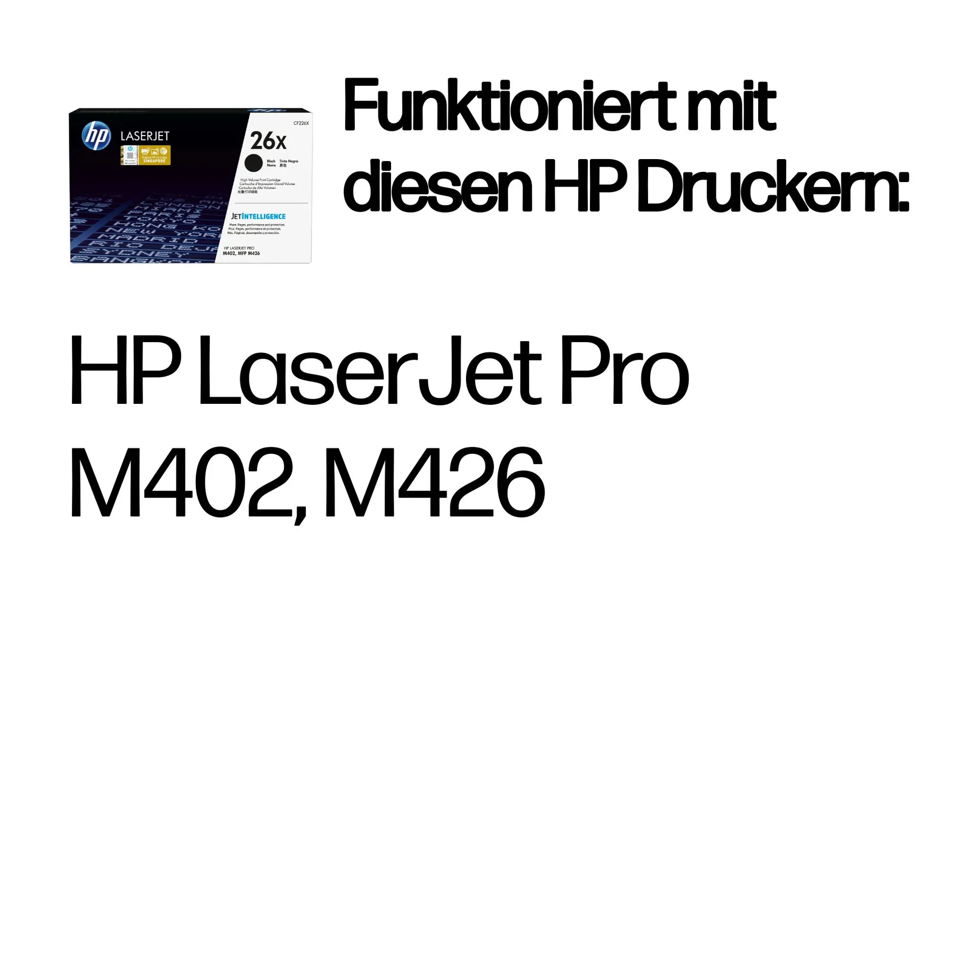 HP Original 26X Schwarz LaserJet Tonerkartusche mit hoher Reichweite – Bild 2