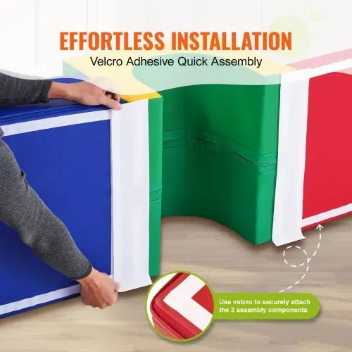 VEVOR Einzelner Tunnelkletterer, Spielset für Kleinkinder, Schaumstoff-Kletterblöcke für Kleinkinder, Kinder-Tunnellabyrinth mit Treppen und Rampe, Indoor für Kleinkinder und Vorschulkinder 3 Stück – Bild 4