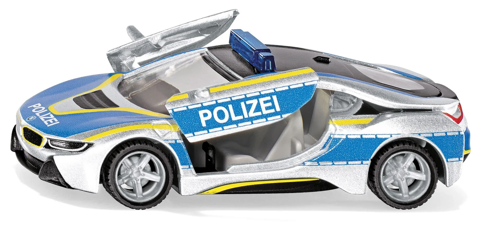 Siku BMW i8 Police Modell Polizeiwagen Vormontiert 1:50 – Bild 2