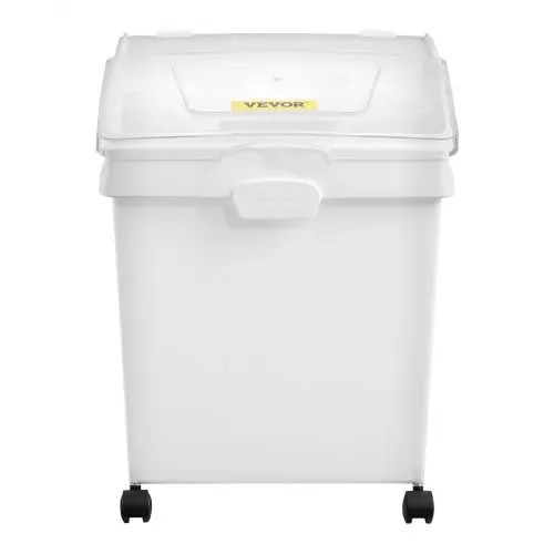 VEVOR Mehl und Reis Behälter Kapazität 25 kg, 3 Stück Aufbewahrungsbox Küche 35,5 x 50 x 45 cm, dreifach Vorratsdosen weiß Speicherung für Getreide und anderen Trockenwaren – Bild 9