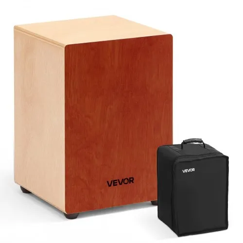 VEVOR Cajon, Kistentrommel mit internen Gitarrensaiten, leichte Drum-Box aus Holz, tragbares Trommel-Musikinstrument mit Reisetasche, abgerundeten Kanten, für Anfänger & Profis, 305x305x430 mm VEVOR Cajon, Kistentrommel mit internen Gitarrensaiten, leichte Drum-Box aus Holz, tragbares Trommel-Musikinstrument mit Reisetasche, abgerundeten Kanten, für Anfänger & Profis, 305x305x430 mm