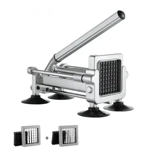 VEVOR Pommes-Frites-Schneider, Kartoffelschneider mit 1/2 Zoll & 3/8 Zoll Edelstahlklingen, manueller Kartoffelzerkleinerer mit Saugnäpfen & Griff, ideal für Kartoffeln Pommes Frites Gemüse VEVOR Pommes-Frites-Schneider, Kartoffelschneider mit 1/2 Zoll & 3/8 Zoll Edelstahlklingen, manueller Kartoffelzerkleinerer mit Saugnäpfen & Griff, ideal für Kartoffeln Pommes Frites Gemüse