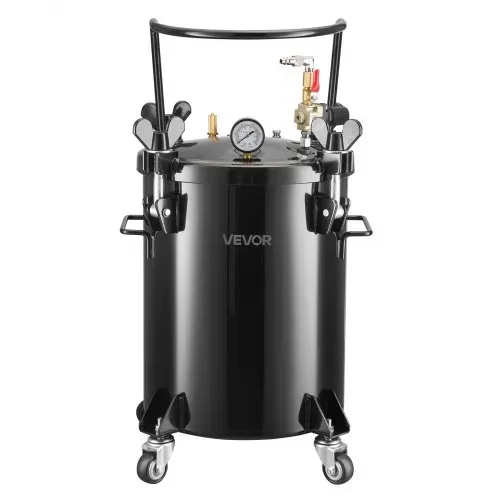 VEVOR Druckbehälter für Sprühfarbe, 30 L Drucktank aus Stahl mit 2 Anschlüssen (EU/AU) für Heimgebrauch Heimwerkerarbeiten Kunstkreationen, Farbbehälter mit großem Durchmesser & 4 Rollen – Bild 9