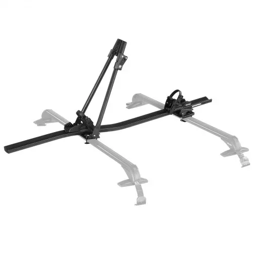 VEVOR Dachfahrradträger 15 kg Tragkraft, aufrechter Fahrraddachträger mit sicherem Verriegelungssystem für die meisten Standard-Querträger, aufrechter Autodachträger für SUV Auto, Schwarz – Bild 9