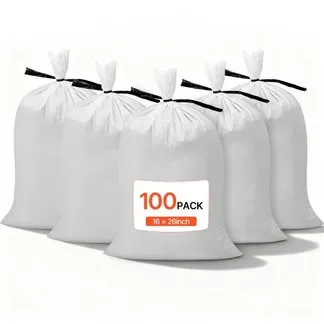 VEVOR Sandsäcke für Hochwasser, 100er-Pack, 400×660 mm, Gewebesäcke mit Bändern, 22,6 kg Tragkraft, Polypropylen-Hochwasssersandsäcke, reißfest & UV-beständig, für Hochwasserschutzbarrieren VEVOR Sandsäcke für Hochwasser, 100er-Pack, 400×660 mm, Gewebesäcke mit Bändern, 22,6 kg Tragkraft, Polypropylen-Hochwasssersandsäcke, reißfest & UV-beständig, für Hochwasserschutzbarrieren