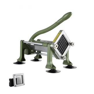VEVOR Pommes-Frites-Schneider, Kartoffelschneider mit 1/2 Zoll Edelstahlklingen, manueller Kartoffelzerkleinerer mit Saugnäpfen & grünem Griff, ideal für Kartoffeln Pommes Frites Gurken Gemüse VEVOR Pommes-Frites-Schneider, Kartoffelschneider mit 1/2 Zoll Edelstahlklingen, manueller Kartoffelzerkleinerer mit Saugnäpfen & grünem Griff, ideal für Kartoffeln Pommes Frites Gurken Gemüse