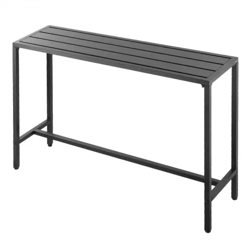 VEVOR Bartisch, 1400 x 375 x 980 mm, Bistrotisch, Stehtisch mit Metallgestell, rechteckige Esstische, Küchentisch, Tresentisch, Partytisch, Gartenmöbel für Balkon, Garten, Poolrand – Bild 10