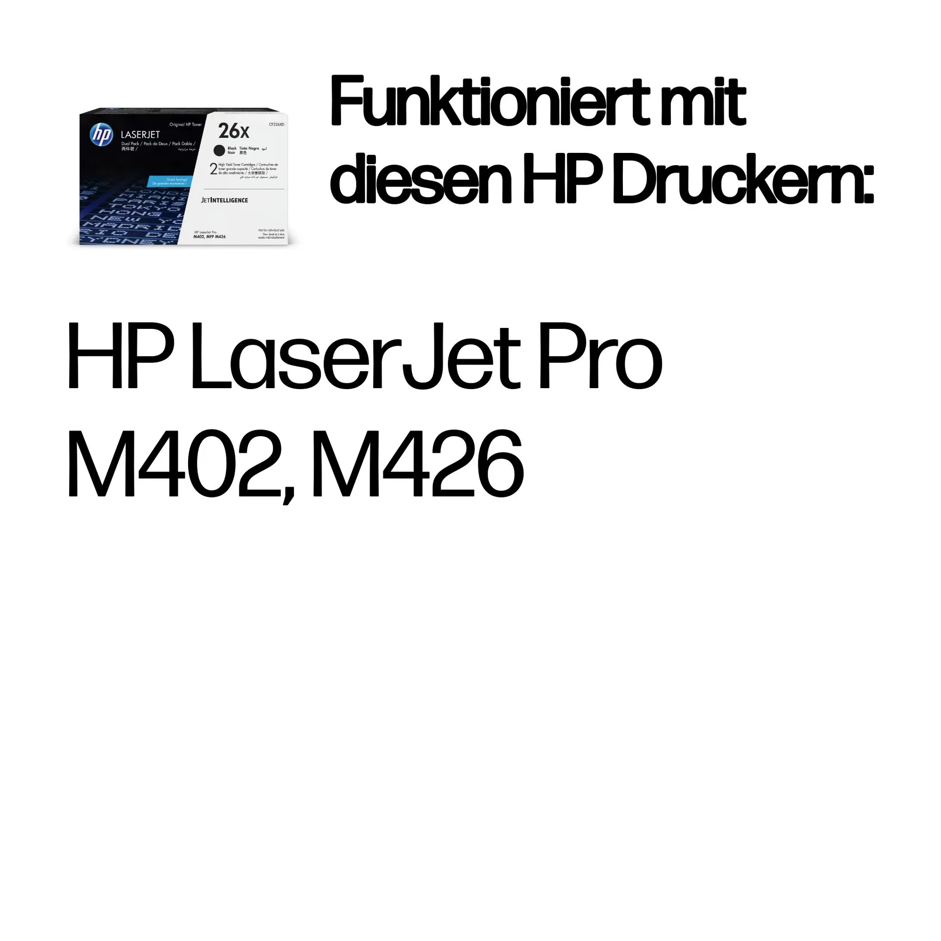 HP 26X 2er-Pack Schwarz Original LaserJet Tonerkartuschen mit hoher Reichweite – Bild 2