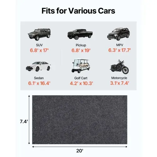 VEVOR Garagenbodenmatte 2235,2 x 6096 x 2,4 mm Werkstattboden 820-850 g/m² Garagenboden Filz & TPE Öl Auffangmatte Garagenmatte Servicematte Bodenschutz Bodenplatten für Garage VEVOR Garagenbodenmatte 2235,2 x 6096 x 2,4 mm Werkstattboden 820-850 g/m² Garagenboden Filz & TPE Öl Auffangmatte Garagenmatte Servicematte Bodenschutz Bodenplatten für Garage