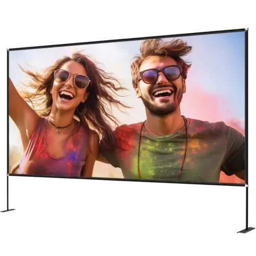 VEVOR Projektionsleinwand mit Ständer 381cm Tragbare Filmleinwand 16:9 Outdoor Indoor Beamer Leinwand 347 x 201.9cm Mobile Beamer Leinwand 160° – Bild 8