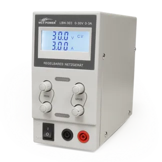 Labornetzgerät McPower “LBN-303“, 0-30 V, 0-3 A regelbar, LC-Anzeige Labornetzgerät McPower “LBN-303“, 0-30 V, 0-3 A regelbar, LC-Anzeige