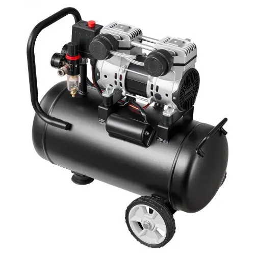VEVOR 1,1 KW Druckluftkompressor, Ölfreier Kompressor mit 24 L Lufttank, Flüsterkompressor mit 68 L/min bei 6,2 bar & Max. 8 bar, Tragbarer Luftkompressor mit Rädern & Griff für Werkstatt Heimwerker – Bild 9