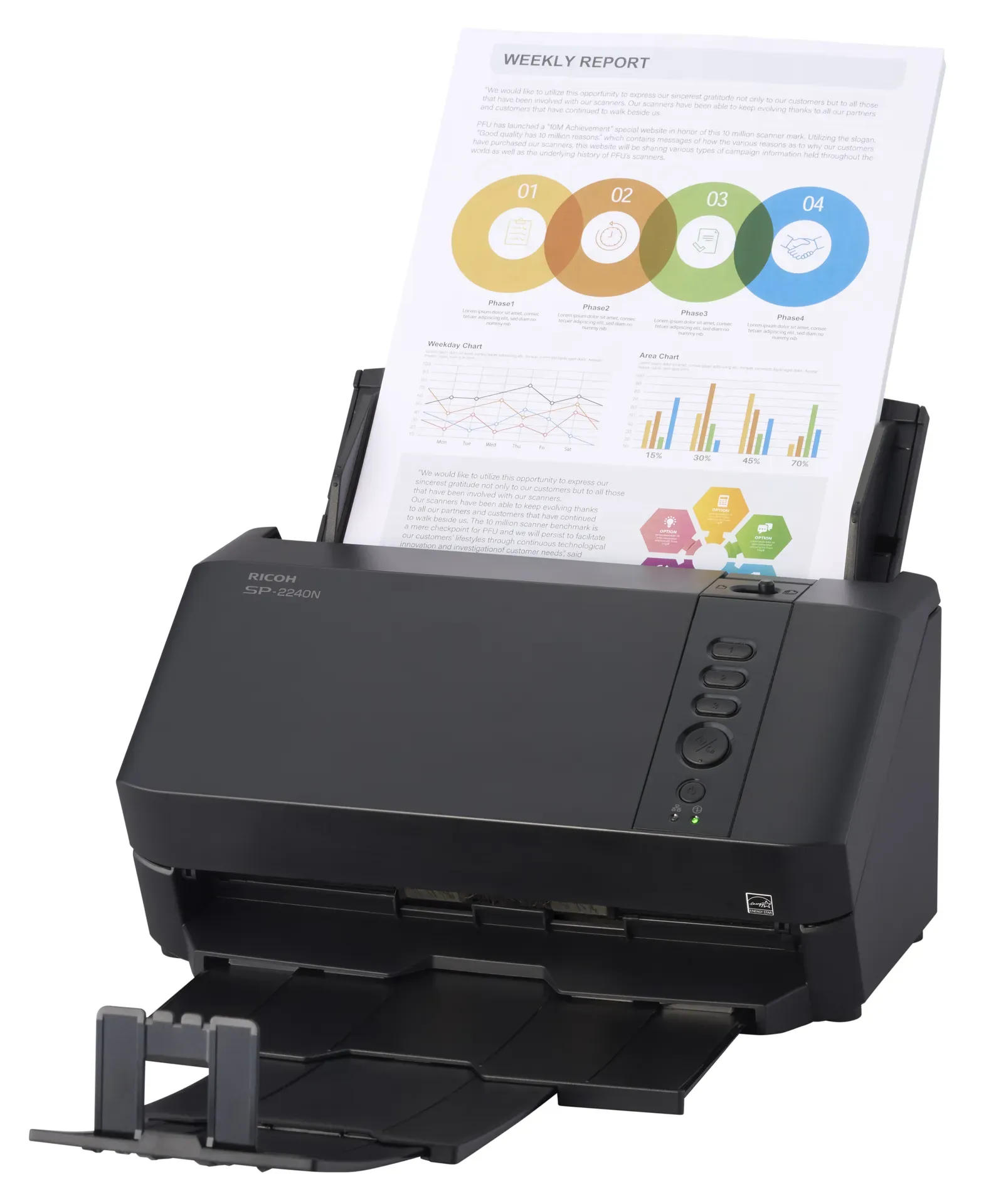 Ricoh SP-2240N ADF-Scanner 600 x 600 DPI A4 Schwarz – Bild 5