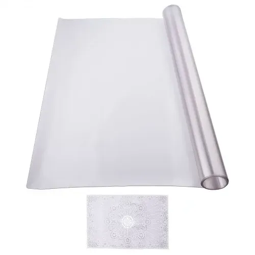 VEVOR Kunststoff-Tischdecke, 61 x 121,9 cm, 1,5 mm dick, mattierter Tischschutz, rechteckige Schreibtischunterlage aus PVC, wasserdichte und leicht zu reinigende Schreibtischunterlage, Tischdecke, für Büro, Kommode, Esszimmertisch, Nachttisch – Bild 8
