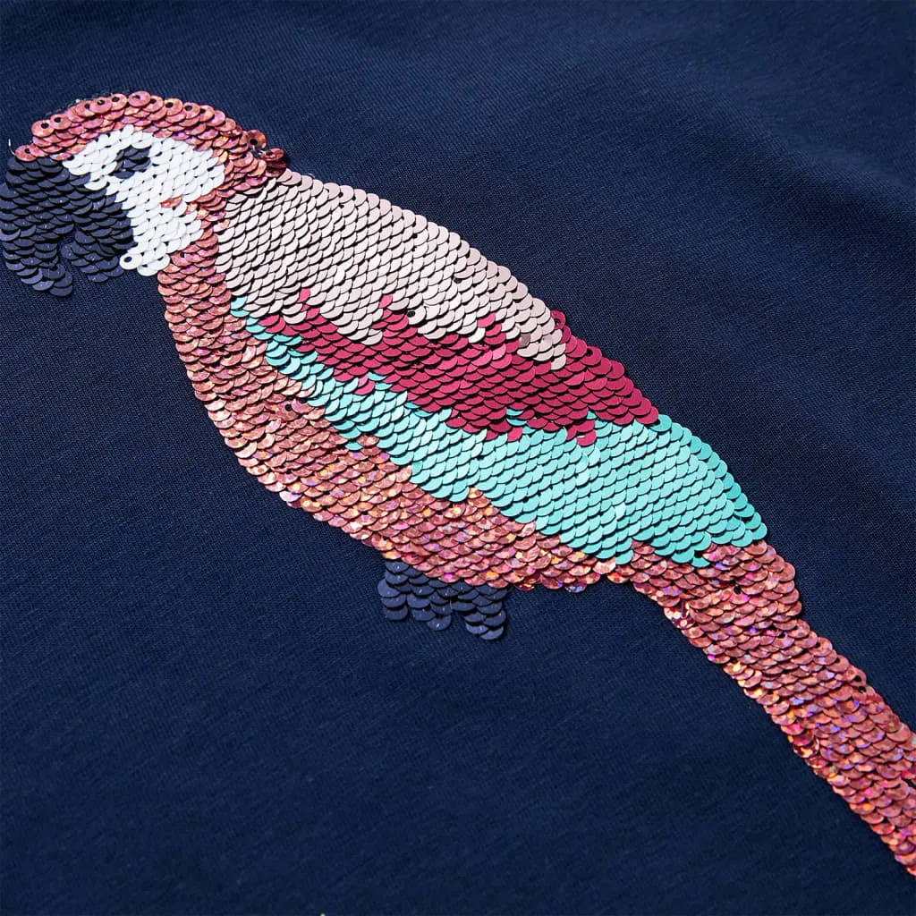 vidaXL Kinder-T-Shirt Marineblau 104 – Bild 4