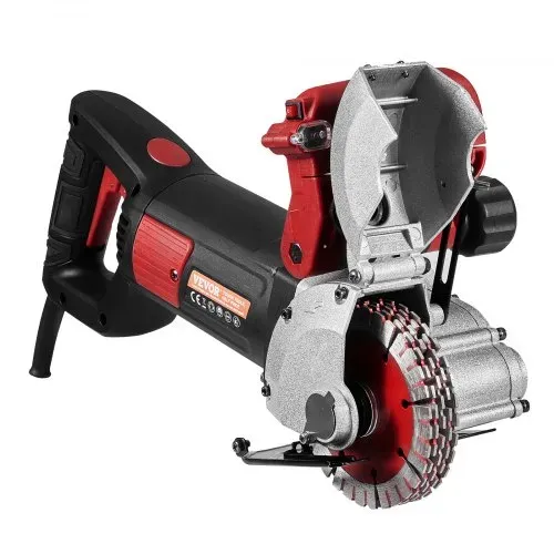 VEVOR Mauernutfräse Schlitzfräse 4800W, Mauerfrase 6500 U/min, Mauerfräse Schlitzfräse mit 34 mm Tiefe, 38 mm Breite, Elektrische Nut Maschine 54x20x24 cm mit 5 φ125 mm Sägeblatt, Ideal für Baustelle – Bild 10