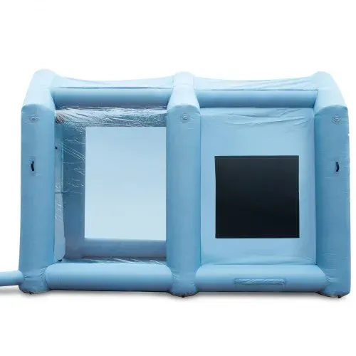 VEVOR Farbkabine DIY Sprühmalerei Sprühfarbe Schutzzelt 950 W, Blau 4 x 2,2 x 2,35 m Lackierzelt 210D Oxford-Gewebe Sprühfarbe Zelt Tragbare Sprühfarbe Farbstand DIY-Sprühmalerei – Bild 10