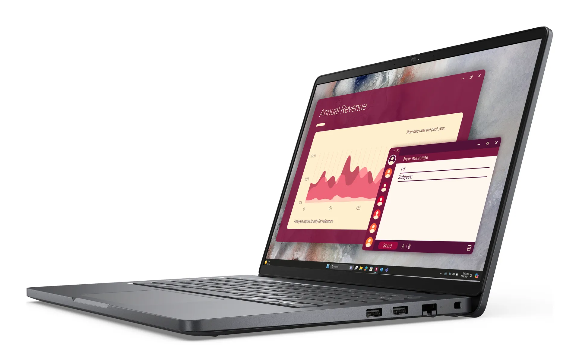 DELL Pro 14 PC14250 Intel Core Ultra 5 225U Laptop 35,6 cm (14") Full HD+ 16 GB DDR5-SDRAM 512 GB SSD Wi-Fi 6E (802.11ax) Windows 11 Pro Deutsch Schwarz – Bild 3