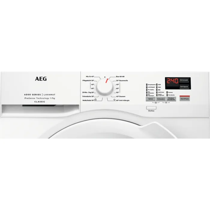 AEG Series 6000 L6FBC41478 Waschmaschine Frontlader 7 kg 1351 RPM Weiß – Bild 2