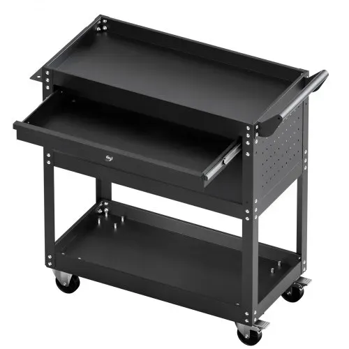 VEVOR Werkzeugwagen 830x350x826 mm, 160 kg Tragkraft, Werkstattwagen mit Schublade, Aufbewahrungsorganizer für Mechanikerwerkzeuge, für Garage, Lager und Reparaturwerkstatt, schwarz – Bild 9