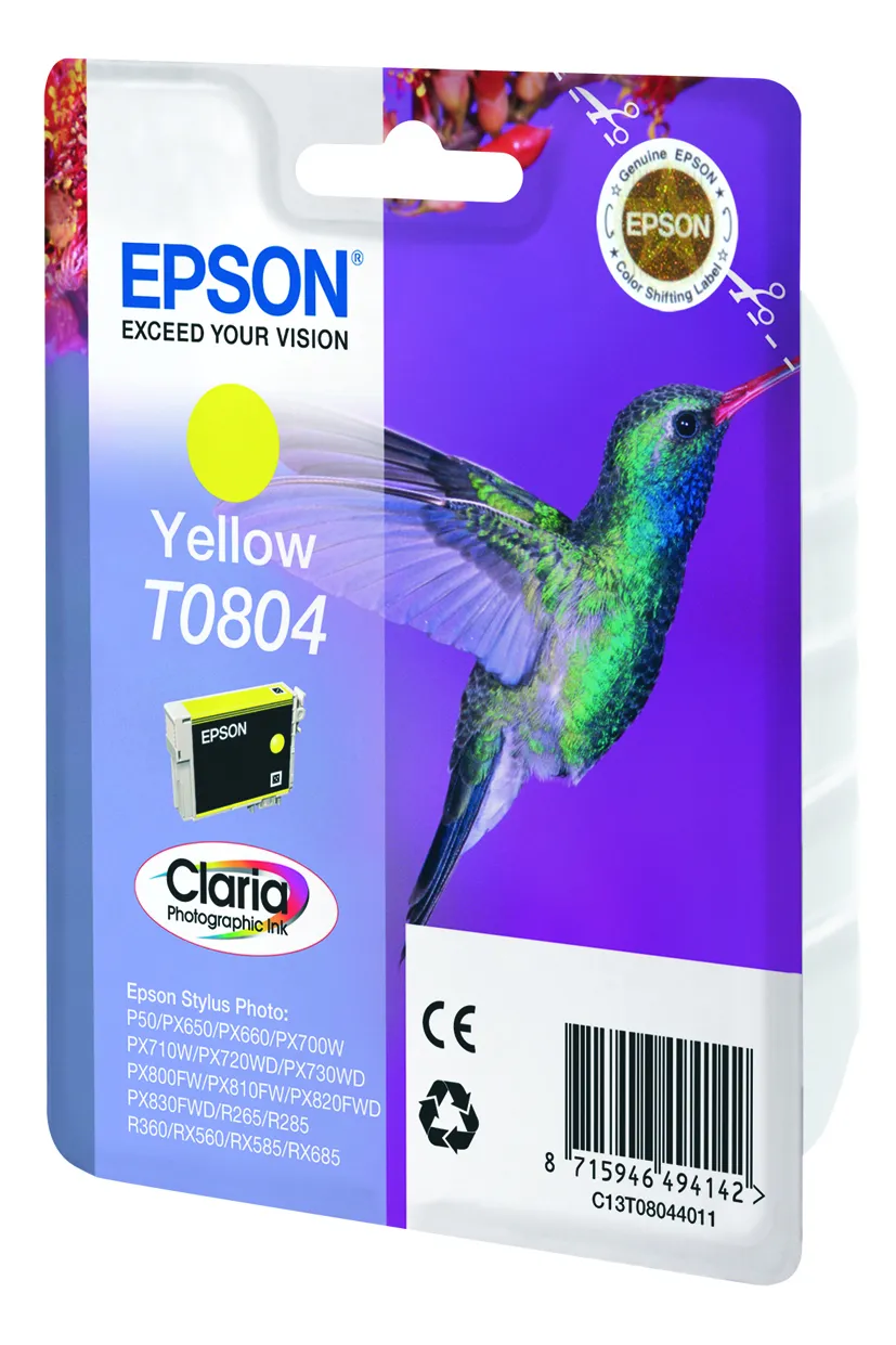 Epson Hummingbird Singlepack Yellow T0804 Claria Photographic Ink – Bild 2