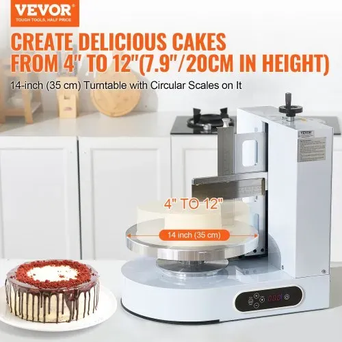 VEVOR einstellbare Tortencremestreichmaschine elektrische Tortendekorationsmaschine zum Verteilen von Kuchencreme, zum Bestreichen und Schmieren von Kuchenglasuren, für 10,16 bis 30,48 cm Kuchen VEVOR einstellbare Tortencremestreichmaschine elektrische Tortendekorationsmaschine zum Verteilen von Kuchencreme, zum Bestreichen und Schmieren von Kuchenglasuren, für 10,16 bis 30,48 cm Kuchen